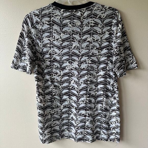 Scotch & Soda T-Shirt Top Floral Birds Burnout Short Sleeve Brown Women's Large - Picture 3 of 13